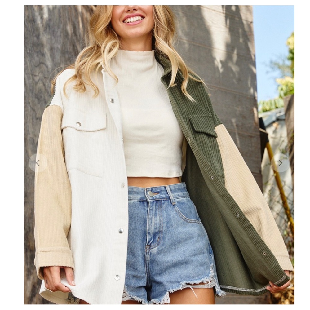 LAST ONE Boho Fabulous Corduroy Color-Block Jacket